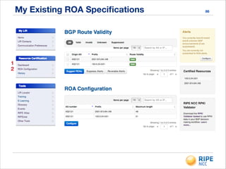 My Existing ROA Speciﬁcations 86
1
2
 
