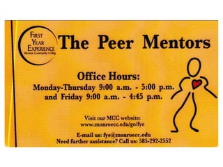 Peer Mentor Business Card