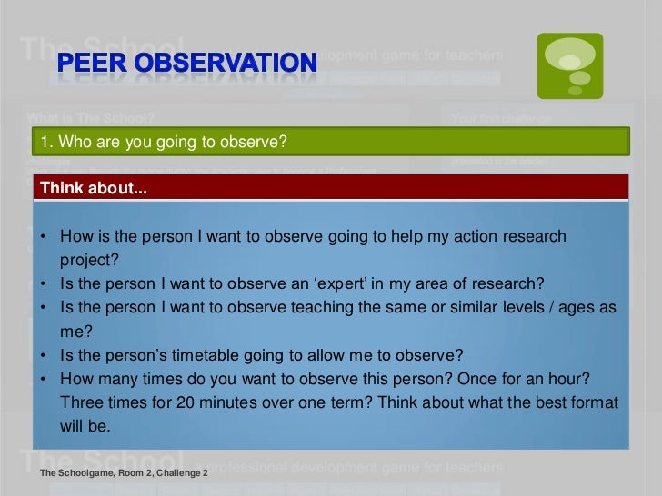 Peer observation