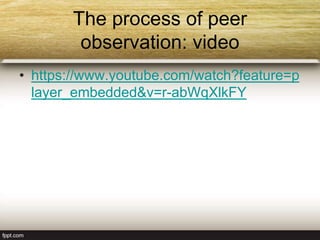 Peer Observation Animation Peer observation | PPTX