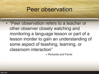 Peer Observation Animation Peer observation | PPTX