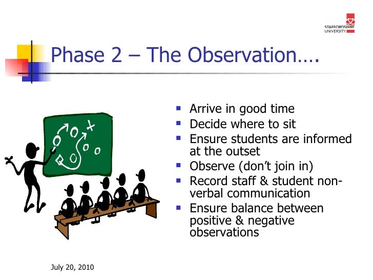 Peer observation of teaching