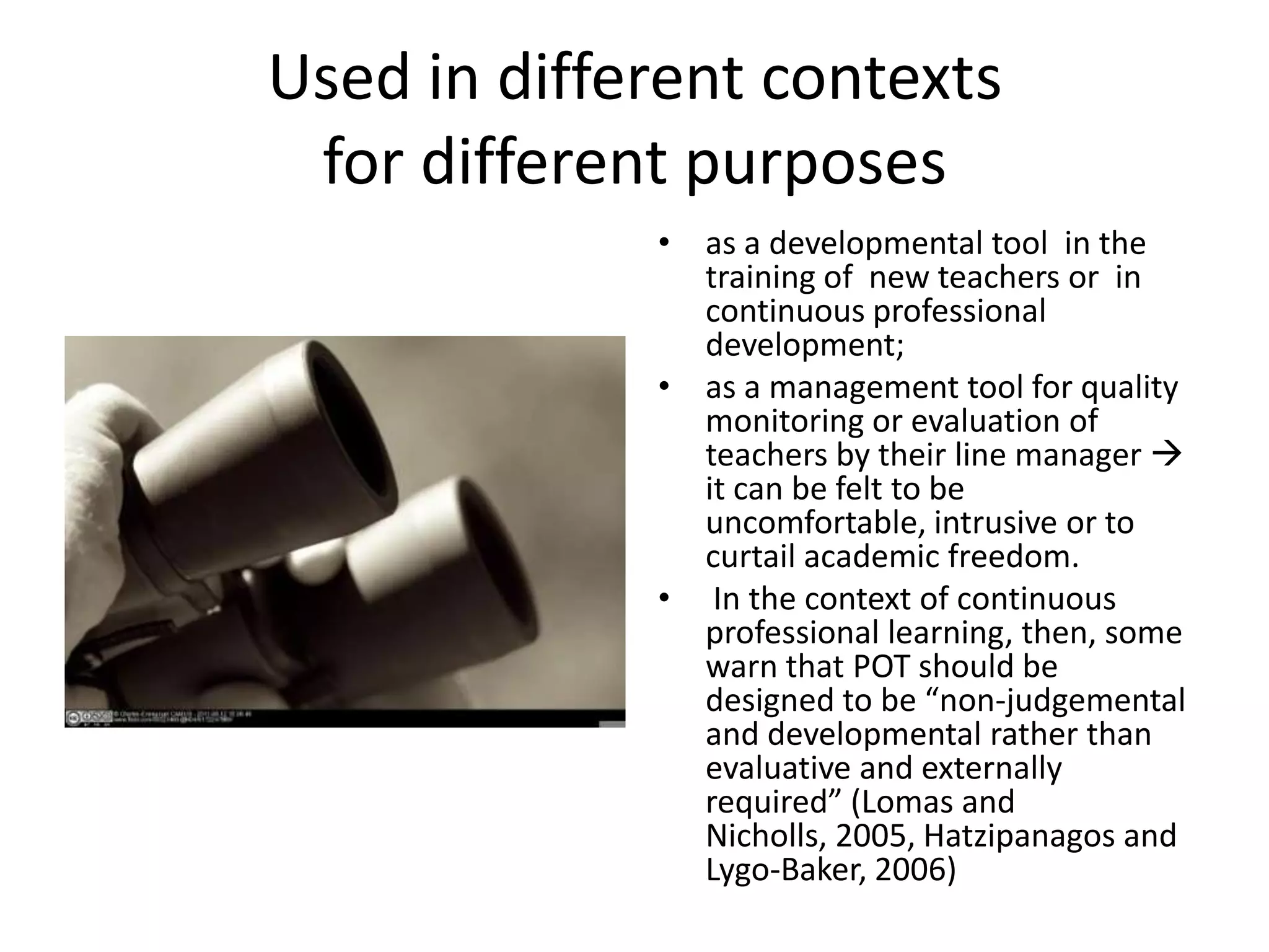Peer observation of teaching | PPTX