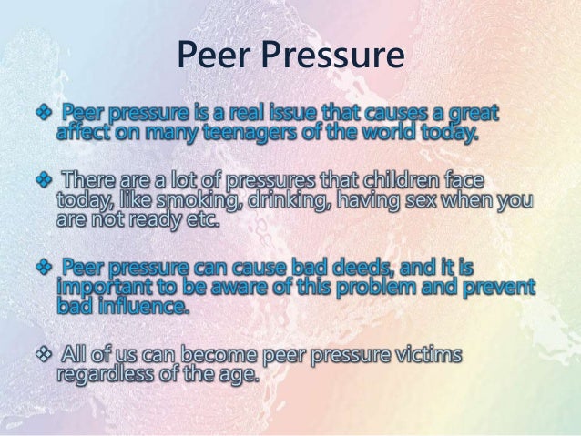 peer pressure and its effects essay