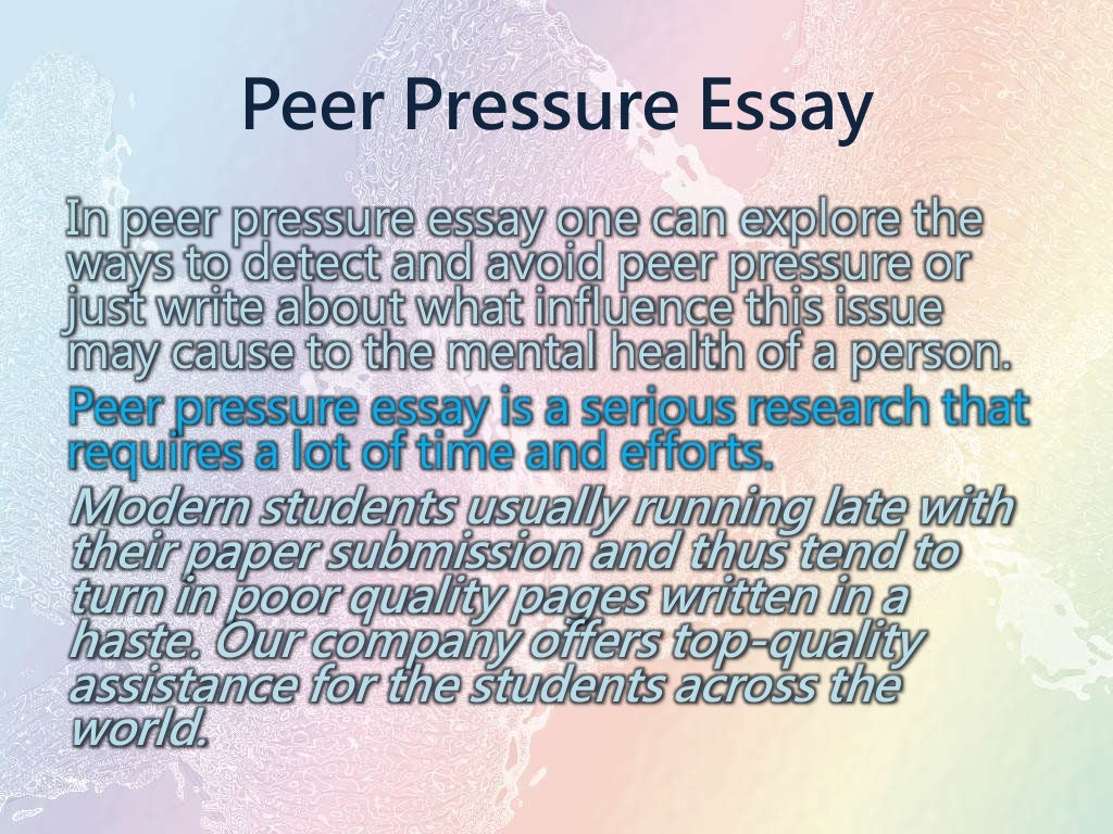 peer pressure debate essay