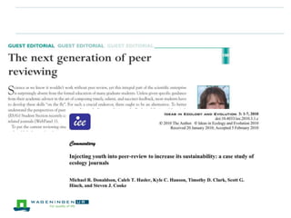  In 2006 about 1,350,000 articles were published in
peer-reviewed journals (WoS)
 2,000,000 in 2013 (Scopus)
 Drivers
● More scientists, more
publications
● Pressure to publish (in
journals)
● In search for the "least
publishable unit"
 