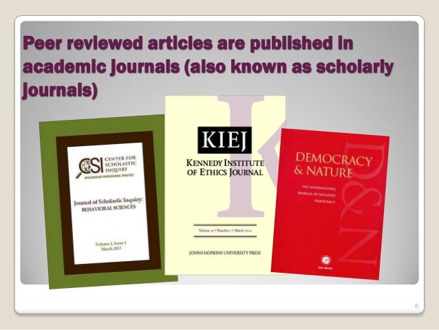 published peer reviewed articles