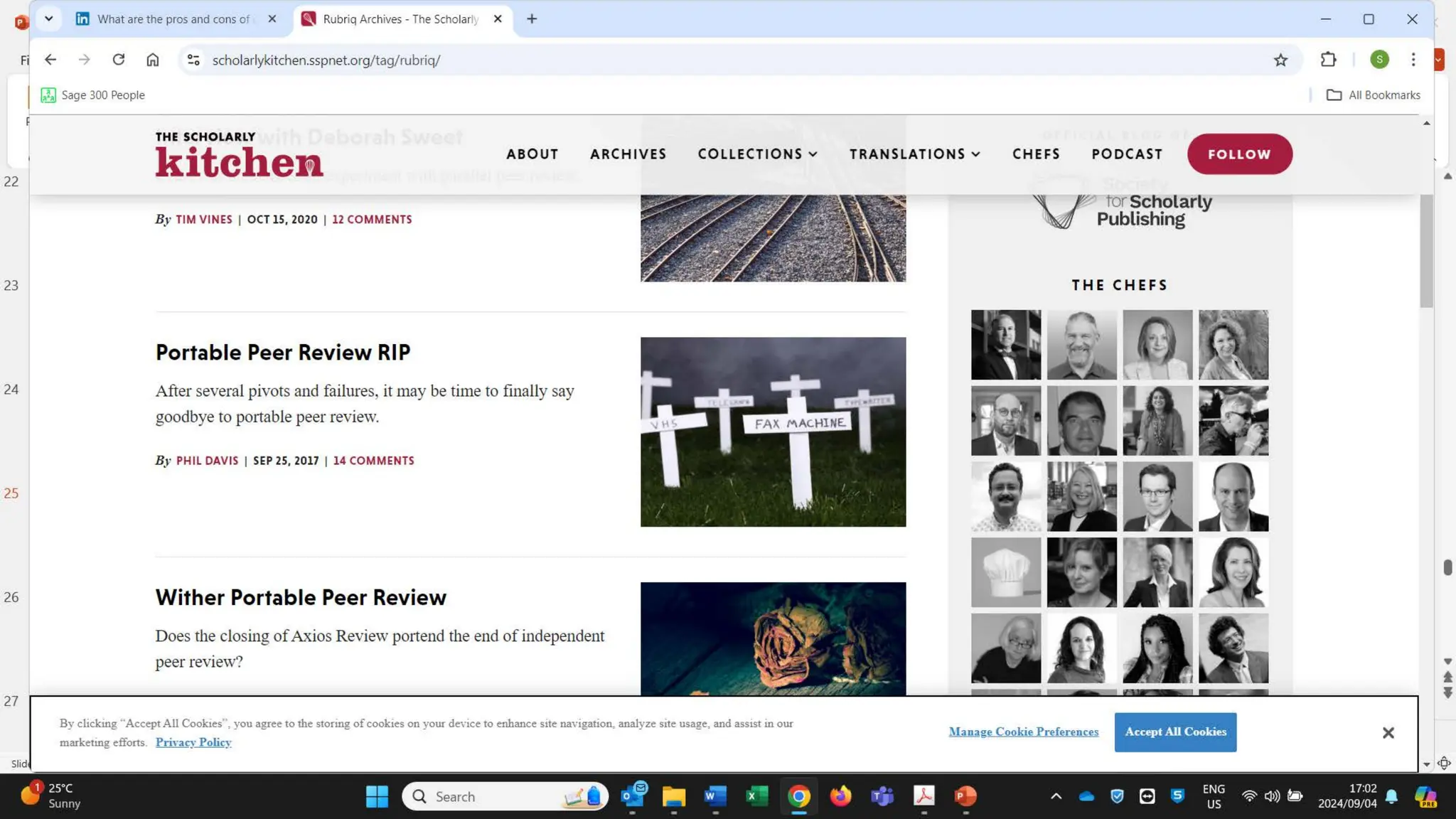 09 September 2024
Peer review in scholarly journals
P E E R
E
V
I
E
W
@SAJS_Official @ASSAf_Official
#PeerReview
• Publons was founded by Andrew Preston and Daniel Johnston in 2012 to address the
static state of peer-reviewing practices in academic research publishing, in view of
encouraging collaboration and speeding scientific development.
• Publons was then acquired by Clarivate Analytics in 2017.
• The platform will facilitate more transparency, recognition, and training to peer
review, helping to solve some of the critical problems facing research today.
• Speeding up research by helping editors find skilled and motivated peer reviewers,
and tackling issues such as peer review fraud.
• Publons Peer Review Awards are recognitions for top peer reviewers and editors.
Publons' Awards started in 2016. In 2017 an award program called the Sentinel
Award was added, for outstanding advocacy, innovation or contribution to
scholarly peer review (da Silva, 2017:4).
Publons
 