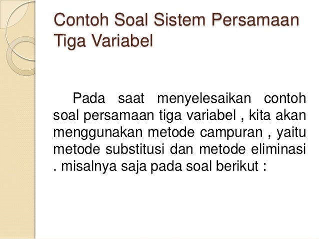 Soal spldv dengan metode grafik
