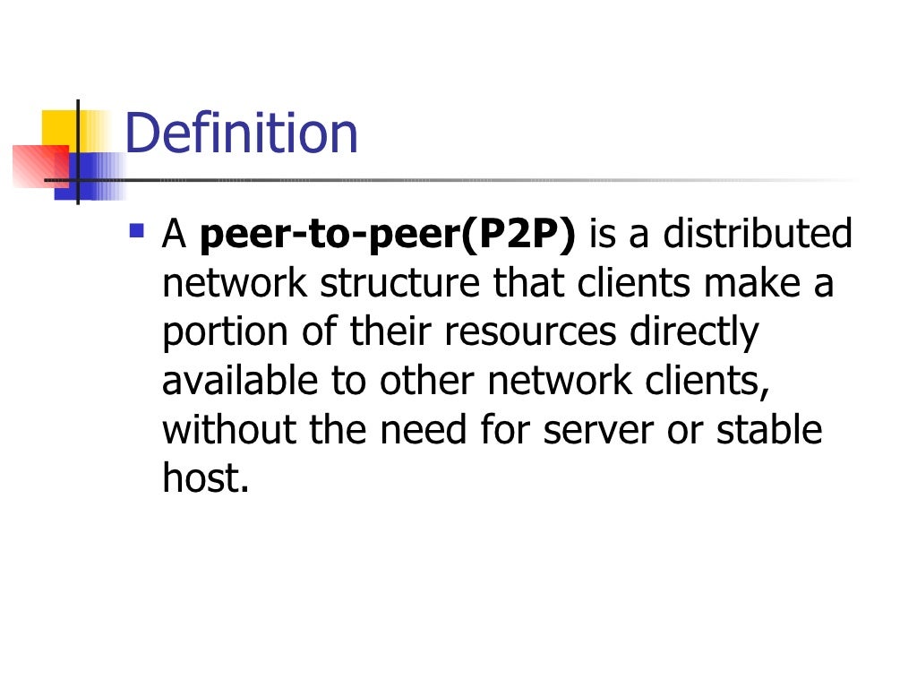 Peer to peer