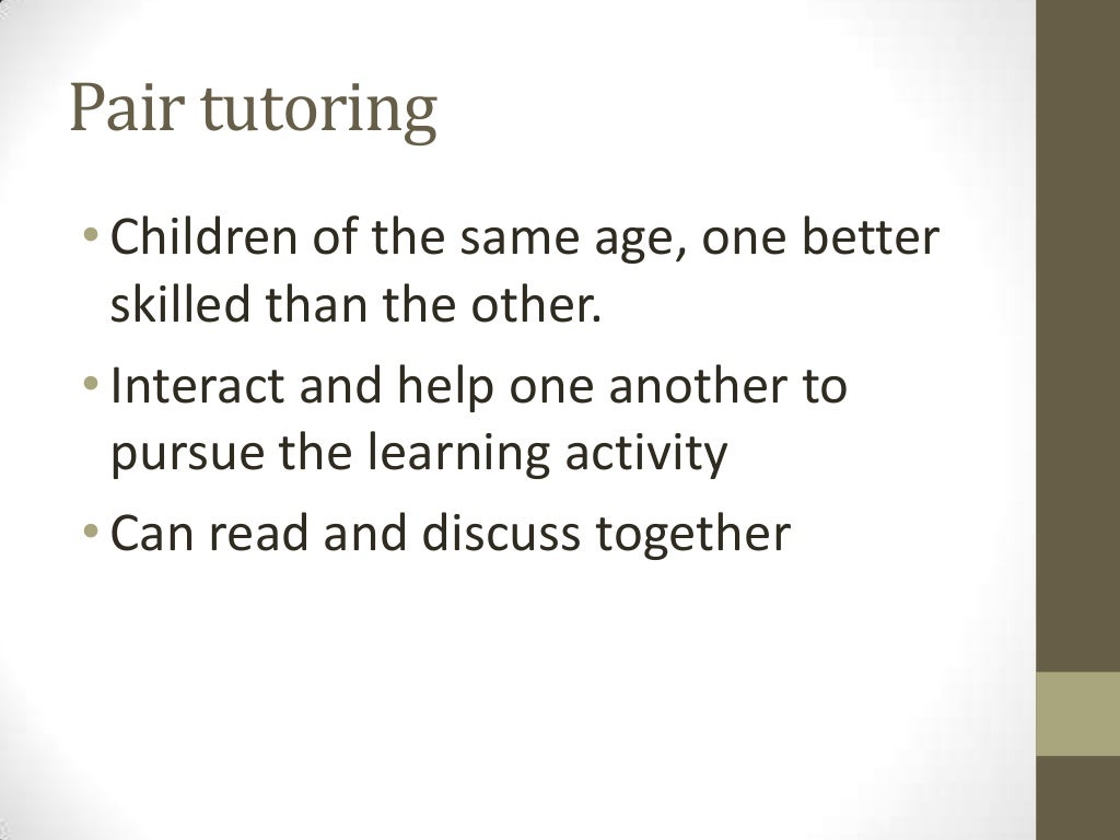 Peer tutoring
