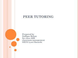 Peer tutoring | PPT