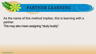 PRINCIPLES AND MWTHODS OF TEACHING PEER TUTORING & PARTNER LEARNING.pptx