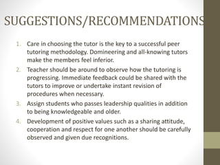 Peer tutoring power point 2 | PPTX