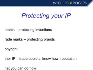 Protecting your Intellectual Property - Patents or Trademarks | PPT