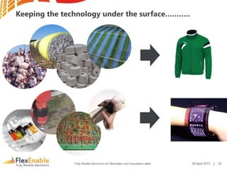 Truly Flexible Electronics for Wearables and Everywhere-ables
Keeping the technology under the surface………..
28 April 2015 | 20
 