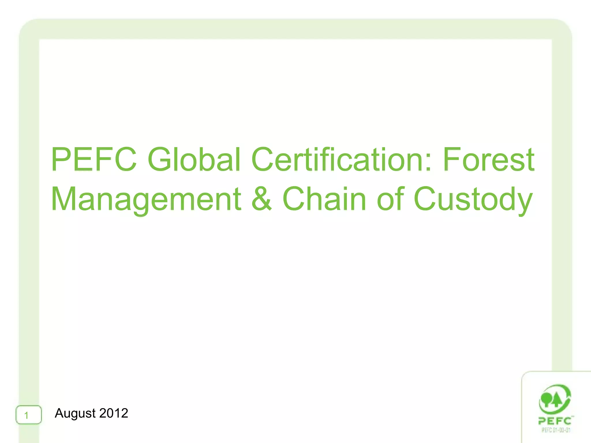 PEFC Global Certificates | PPT