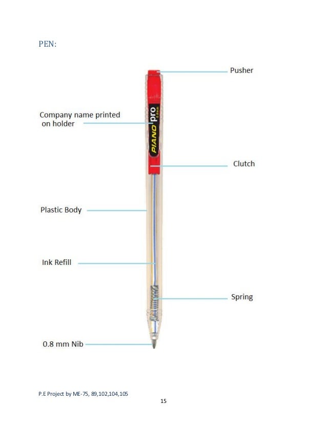 Automated manufacturing process of ballpen by injection molding.