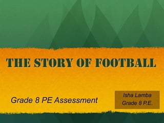 The Story of Football Grade 8 PE Assessment Isha Lamba Grade 8 P.E. 