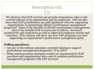 Federal Performance Epap Example Performance Management and EAP | PPTX