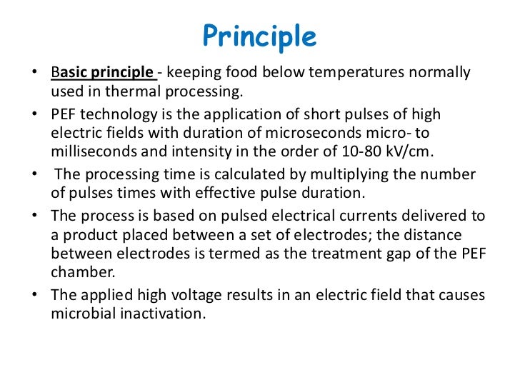 Pulsed electric field