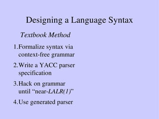 Parsing Expression Grammars | PPT