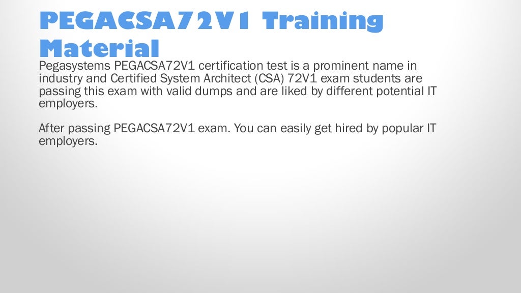 PEGACPSSA23V1 Trainingsunterlagen