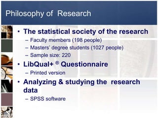 LibQUAL + ® | PPTX