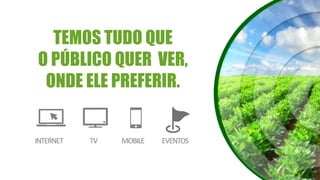 TEMOS TUDO QUE
O PÚBLICO QUER VER,
ONDE ELE PREFERIR.
EVENTOSINTERNET TV MOBILE
 