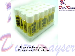 Pegante en barra pegastic Presentación 10, 20 y 40 gms  