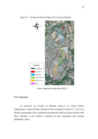 54 
Figura 5.1 – Mapa das Áreas Verdes da Bacia do Barbado 
Fonte: Autora (2012). 
 