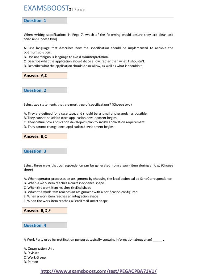 PEGACPSSA23V1 Tests