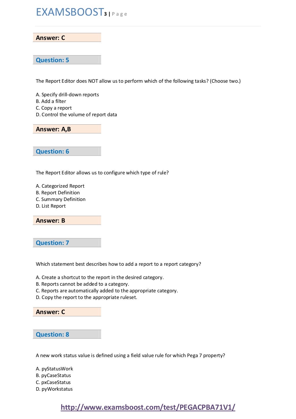 PEGACPSSA88V1 Online Tests