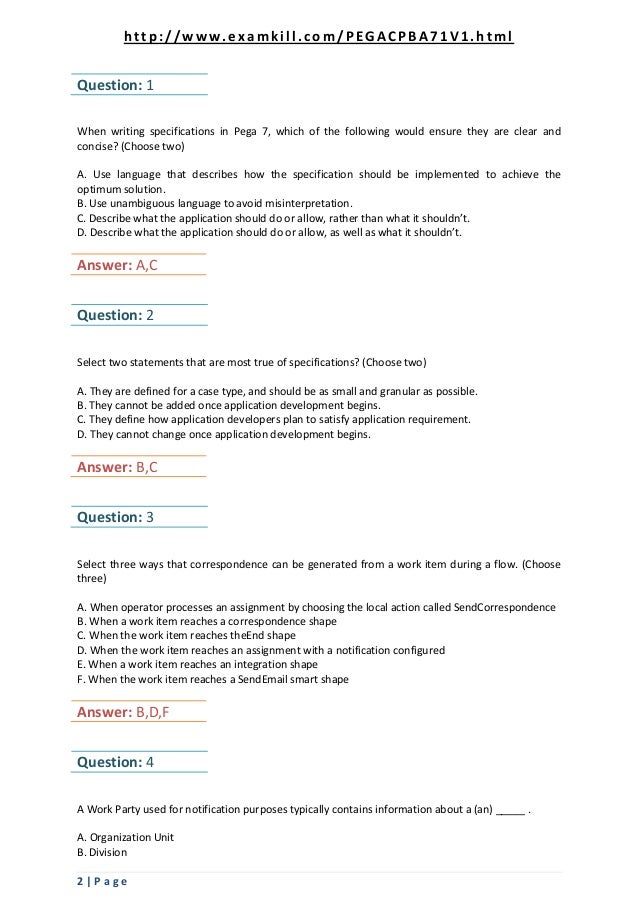 PEGACPBA88V1 Praxisprüfung
