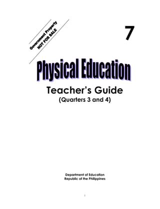 i
Teacher’s Guide
(Quarters 3 and 4)
Department of Education
Republic of the Philippines
7
 