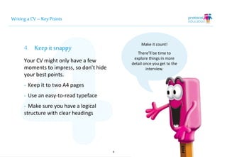 Key Point Cv How to Write a Successful Teaching CV | PPTX