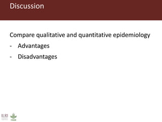 Introduction to participatory epidemiology