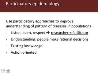 Introduction to participatory epidemiology