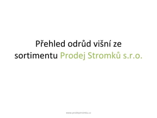 Přehled odrůd višní ze sortimentu  Prodej Stromků s.r.o. www.prodejstromku.cz 