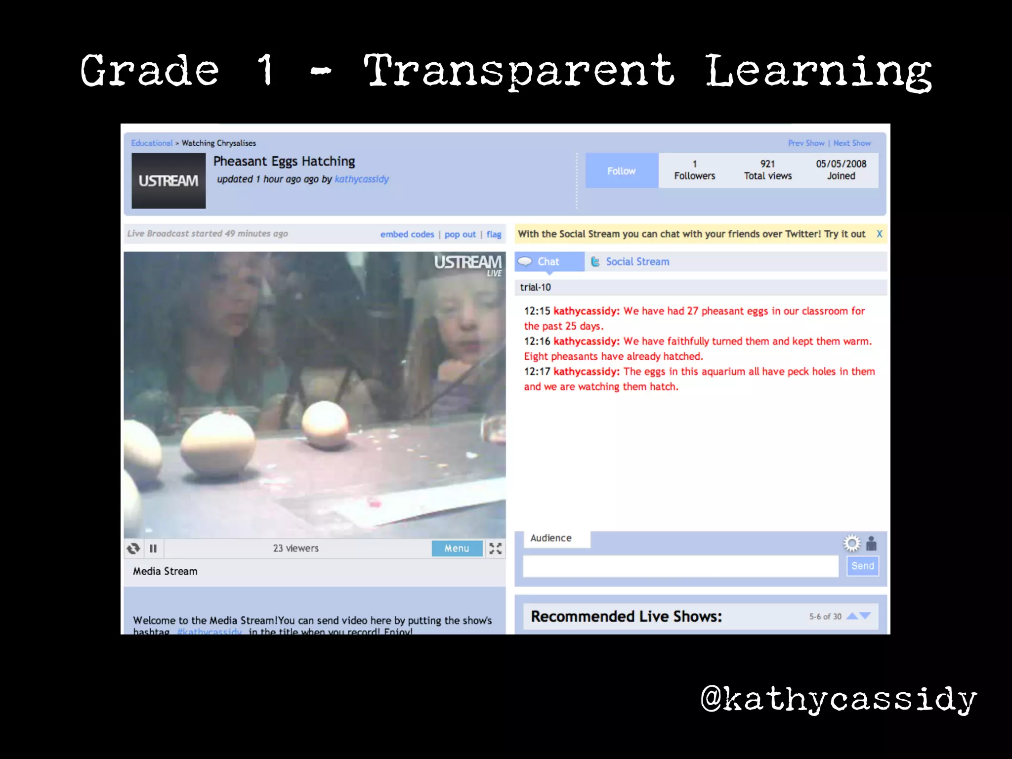 Grade 1 - Transparent Learning




                     @kathycassidy
 