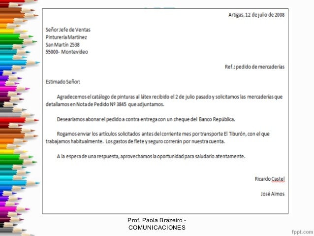 Pedido de mercadería