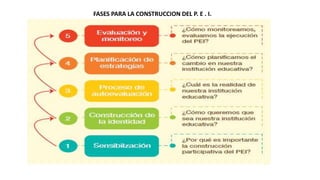 FASES PARA LA CONSTRUCCION DEL P. E . I.
 