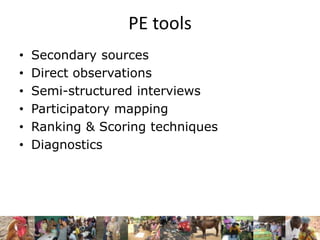 Participatory epidemiology in animal and human health