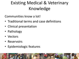 Participatory epidemiology in animal and human health