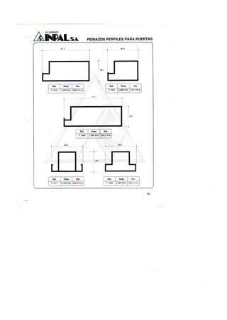 Peinazos perfiles para puertas  -9 e