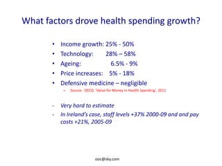 Irish Healthcare Costs - unsustainable, unaffordable, unreformable?