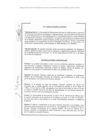 82
PROYECTO EDUCATIVO INTEGRADO DE LA ESCUELA UNIVERSITARIA DE MAGISTERIO SAGRADA FAMILIA
 