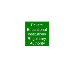 Private
Educational
Institutions
Regulatory
Authority

 