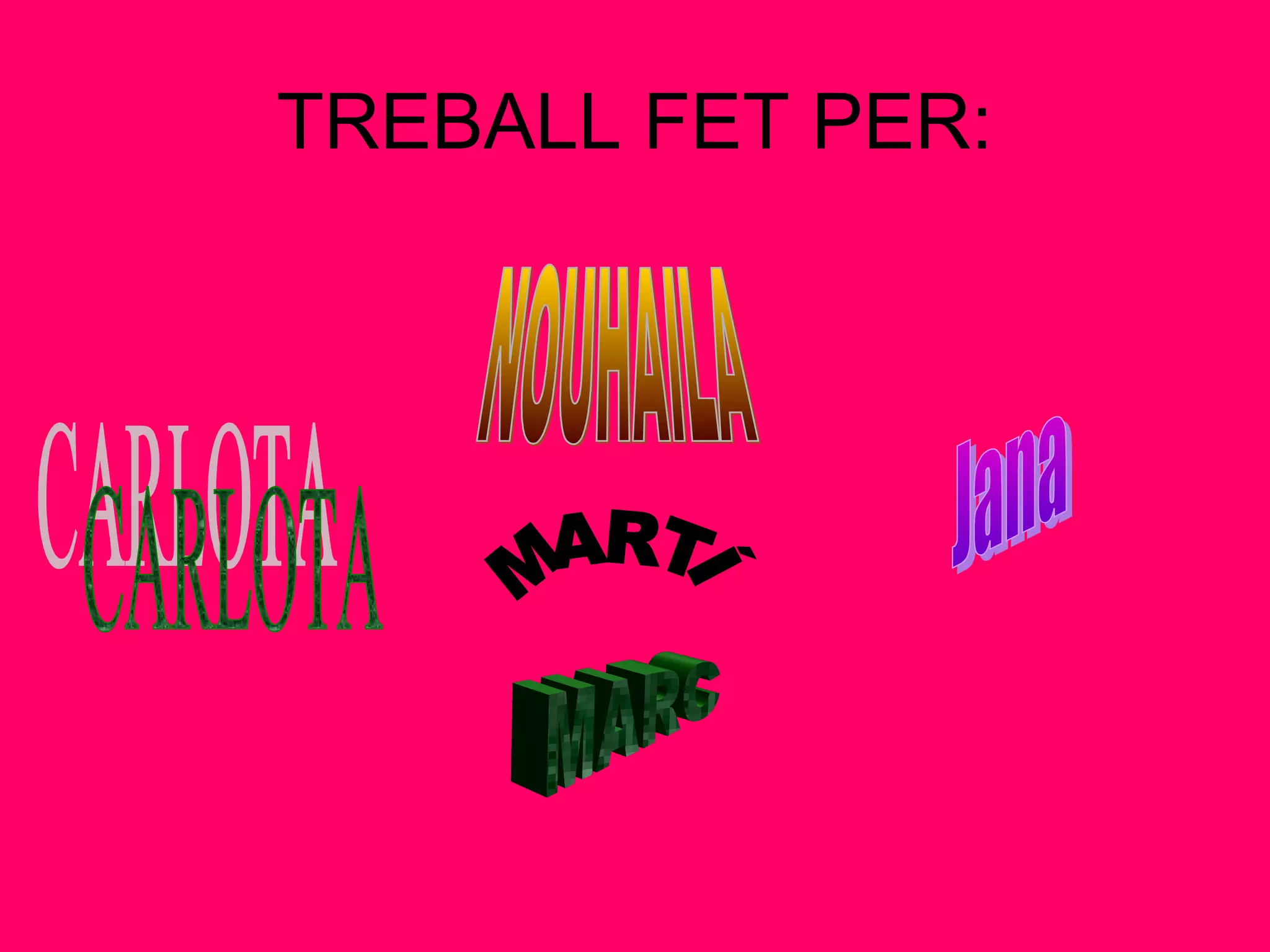 TREBALL FET PER:
 