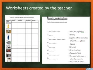 47
Worksheets created by the teacher
 